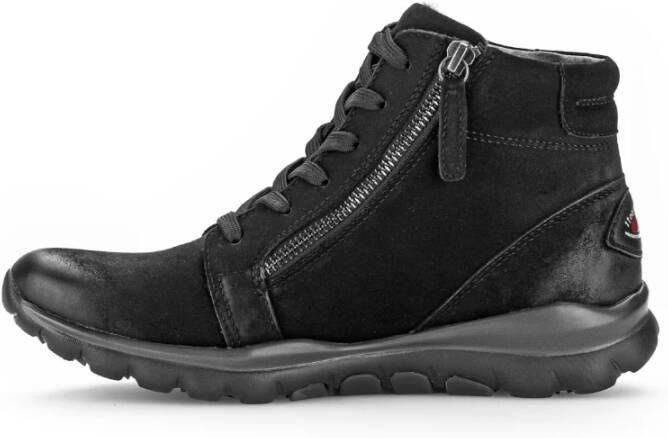 Gabor Zwarte Nubuck Hoge Sneakers Black Dames