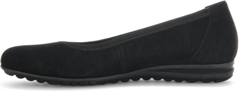 Gabor Zwarte Nubuck Leren Ballerina's Black Dames