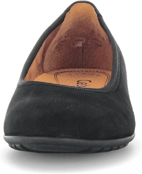 Gabor Zwarte Nubuck Leren Ballerina's Black Dames