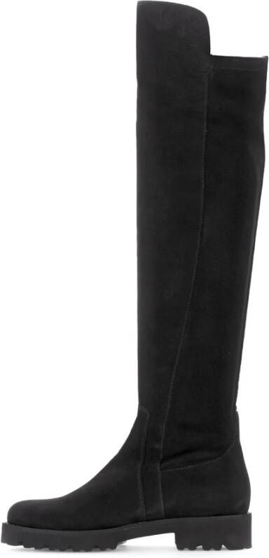 Gabor Zwarte nubuck leren overknee laarzen Black Dames