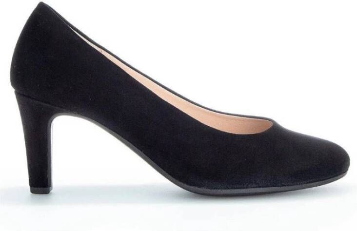 Gabor Zwarte Suède Pumps met 6 cm Hak Black Dames