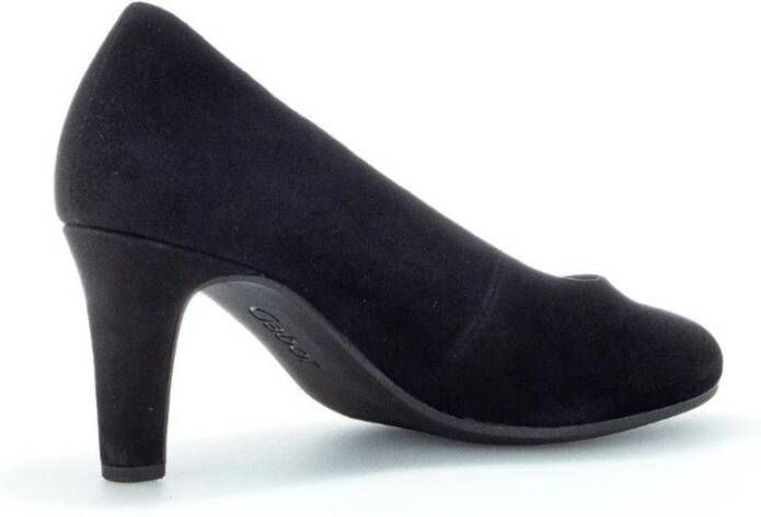 Gabor Zwarte Suède Pumps met 6 cm Hak Black Dames