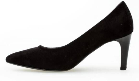 Gabor Zwarte Velours Klassieke Pumps Black Dames