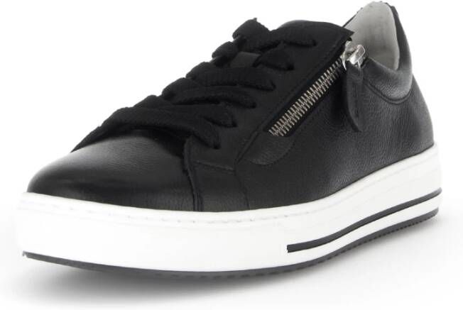 Gabor Zwarte vetersneaker voor vrouwen Black Dames