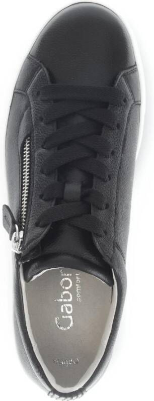 Gabor Zwarte vetersneaker voor vrouwen Black Dames