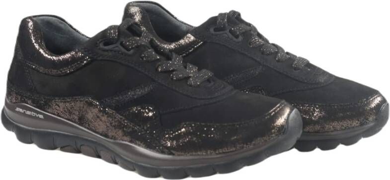 Gabor Zwarte wandelsneaker voor vrouwen Black Dames