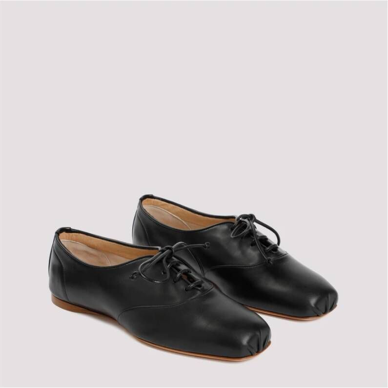 Gabriela Hearst Maya Flat Zwarte Leren Schoenen Black Dames