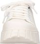 Gaëlle Paris Sportieve witte vetersneakers met contrastdetails White Dames - Thumbnail 10