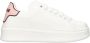 Gaëlle Paris Sportieve Vetersneakers Roze Contrast Logo White Dames - Thumbnail 3