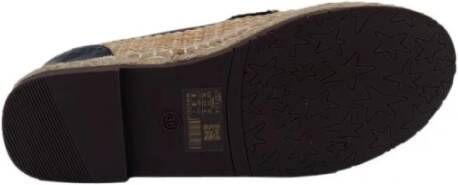 Gaëlle Paris Raffia Espadrilles met Krokodileffect en Gouden Logo Black Dames