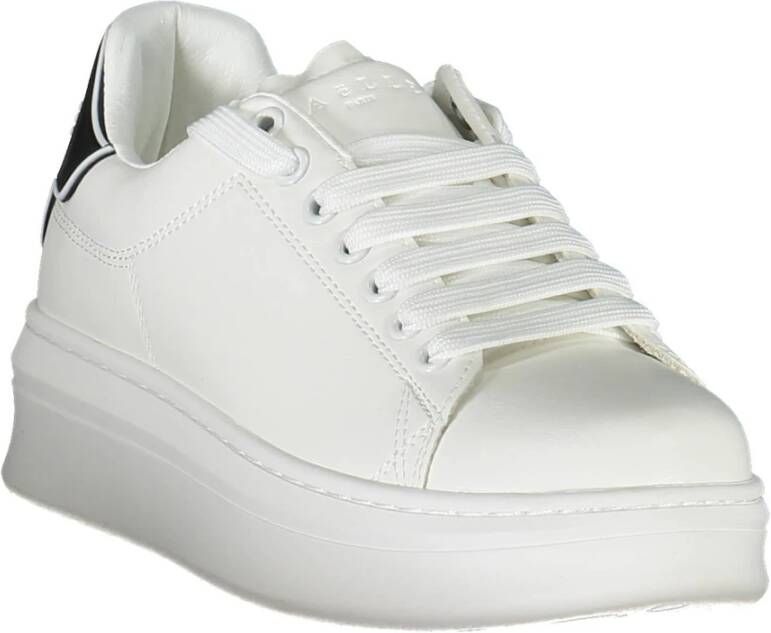 Gaëlle Paris Sportieve Veterschoenen Wit Contrastdetails White Dames