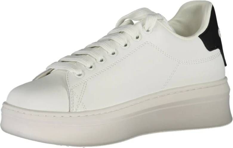 Gaëlle Paris Sportieve Vetersneakers Wit Contrast Logo White Dames