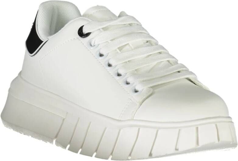 Gaëlle Paris Sportieve Vetersneakers Wit Contrast Logo White Dames