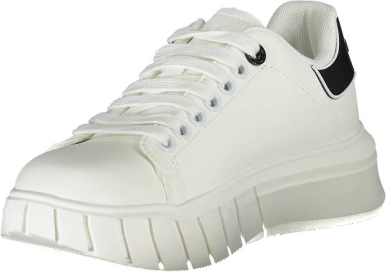 Gaëlle Paris Sportieve Vetersneakers Wit Contrast Logo White Dames