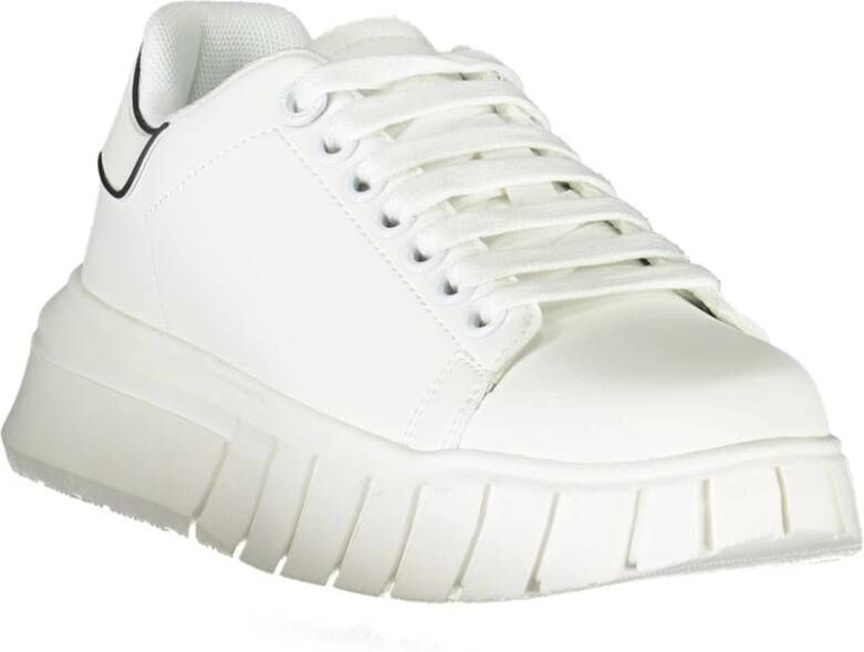 Gaëlle Paris Sportieve Vetersneakers Wit Contrast Logo White Dames