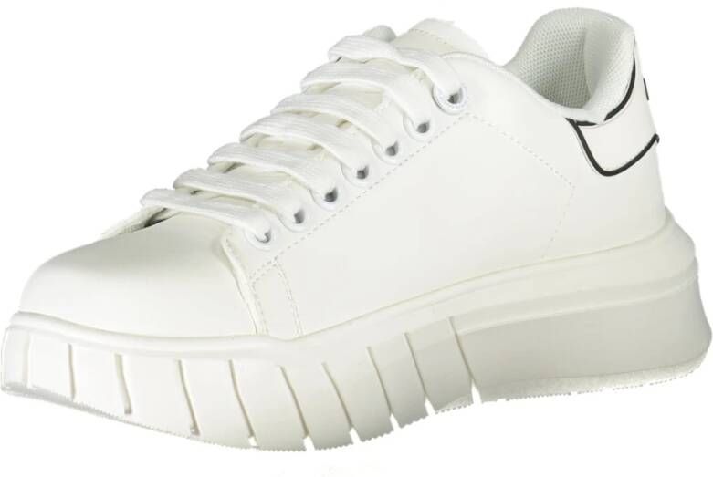 Gaëlle Paris Sportieve Vetersneakers Wit Contrast Logo White Dames