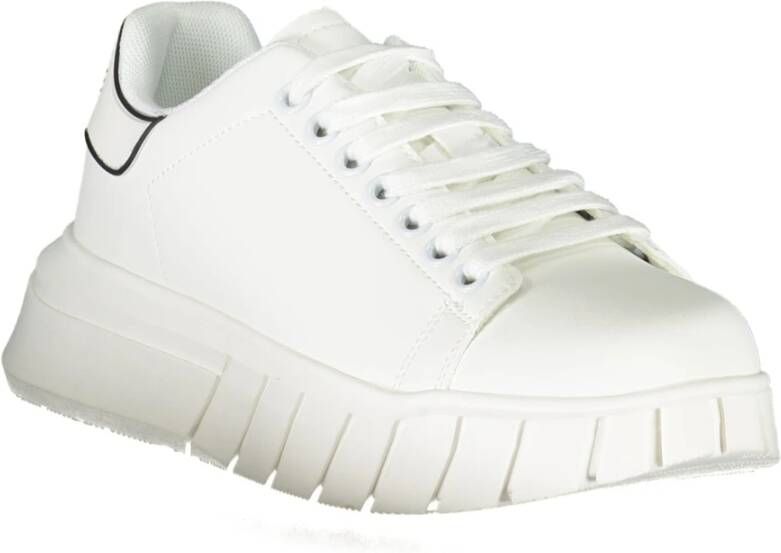 Gaëlle Paris Sportieve Vetersneakers Wit Contrast Logo White Heren