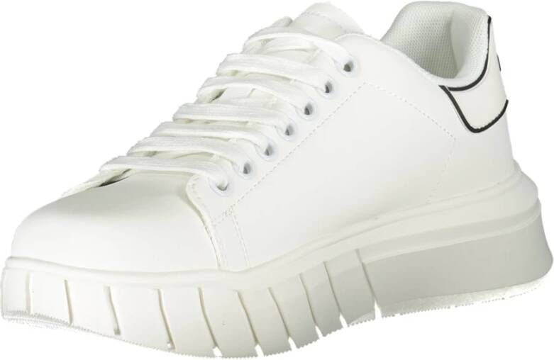 Gaëlle Paris Sportieve Vetersneakers Wit Contrast Logo White Heren