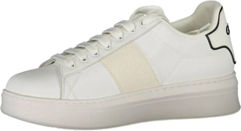 Gaëlle Paris Sportieve Vetersneakers Wit Contrast Logo White Heren