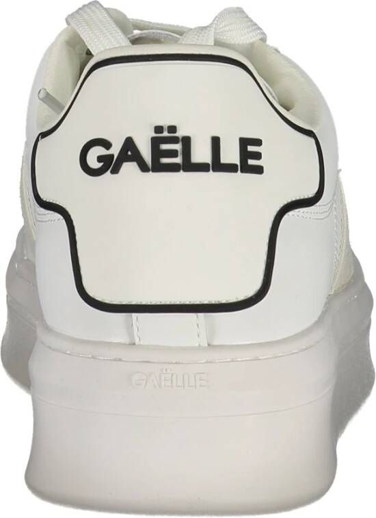 Gaëlle Paris Sportieve Vetersneakers Wit Contrast Logo White Heren