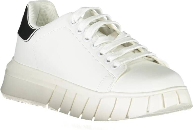 Gaëlle Paris Sportieve Vetersneakers Wit Contrast Logo White Heren