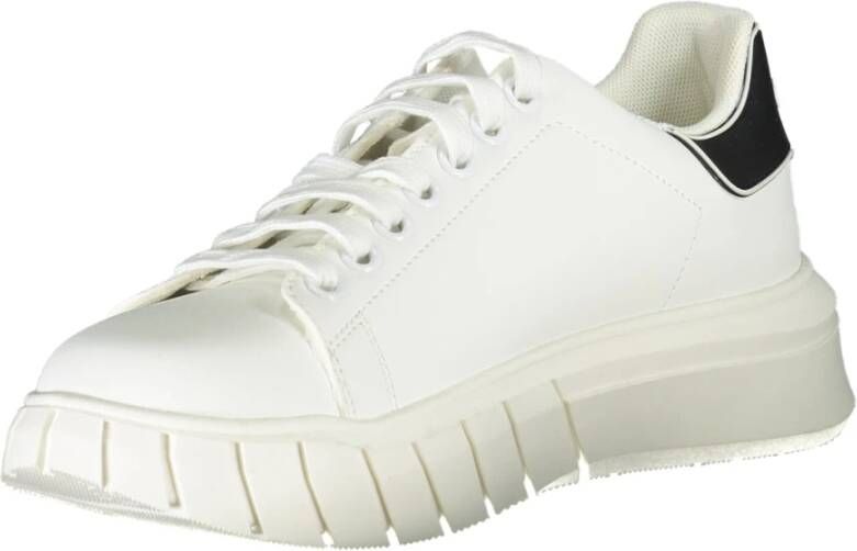 Gaëlle Paris Sportieve Vetersneakers Wit Contrast Logo White Heren