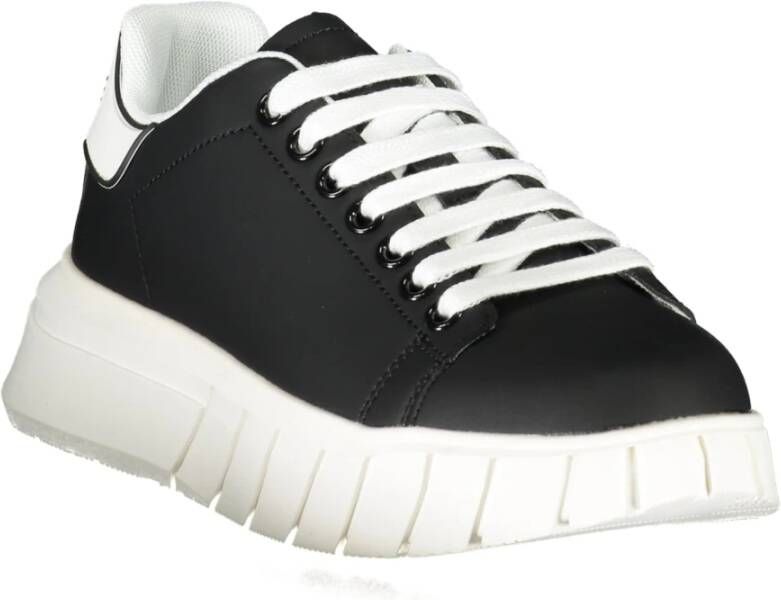 Gaëlle Paris Sportieve Vetersneakers Zwart Contrast Logo Black Heren