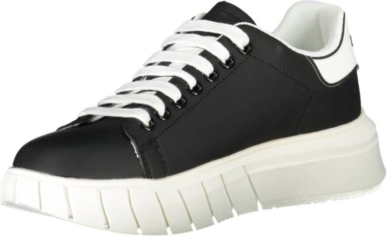 Gaëlle Paris Sportieve Vetersneakers Zwart Contrast Logo Black Heren