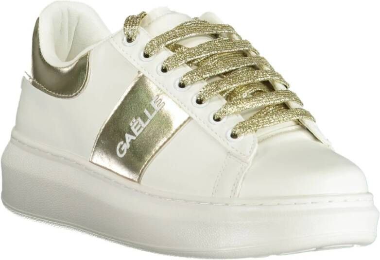 Gaëlle Paris Sportieve witte sneakers met contrastdetails White Dames