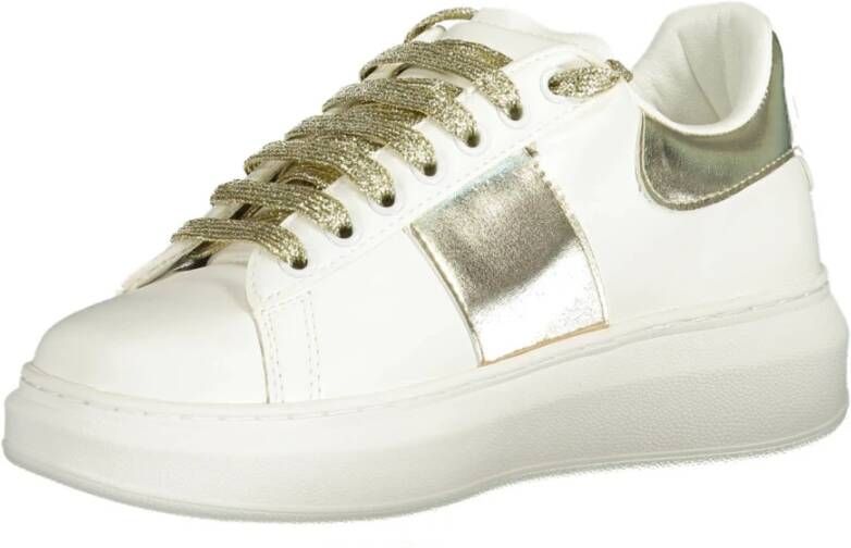 Gaëlle Paris Sportieve witte sneakers met contrastdetails White Heren