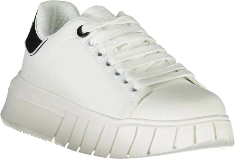 Gaëlle Paris Sportieve witte vetersneakers met contrastdetails White Dames