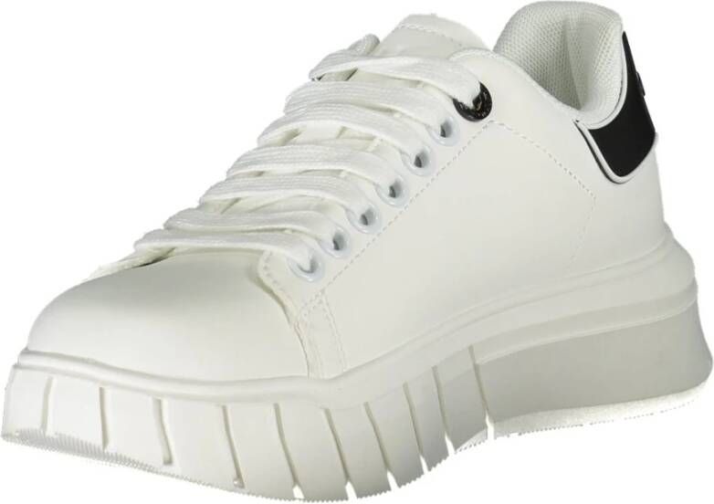 Gaëlle Paris Sportieve witte vetersneakers met contrastdetails White Dames