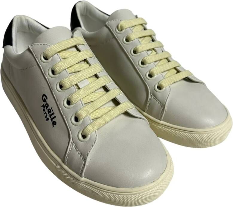 Gaëlle Paris Witte Eco-Leren Lage Sneaker White Heren