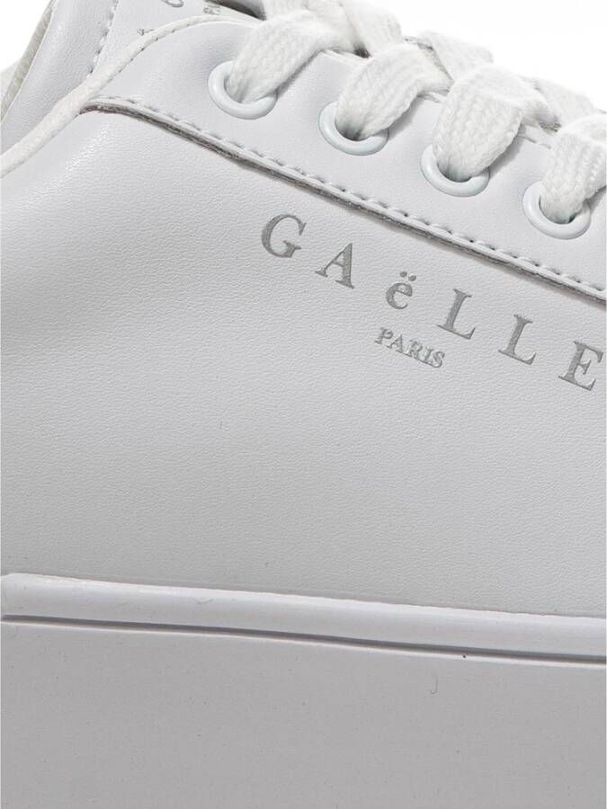 Gaëlle Paris Witte Leren Lage Sneakers Vrouwen White Dames