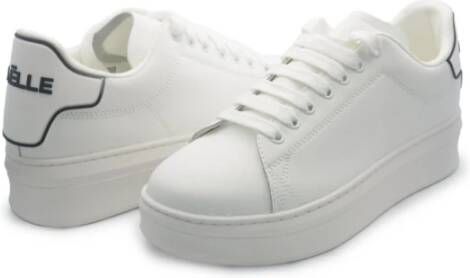 Gaëlle Paris Witte Leren Sneakers Gacam00011 Model White Heren