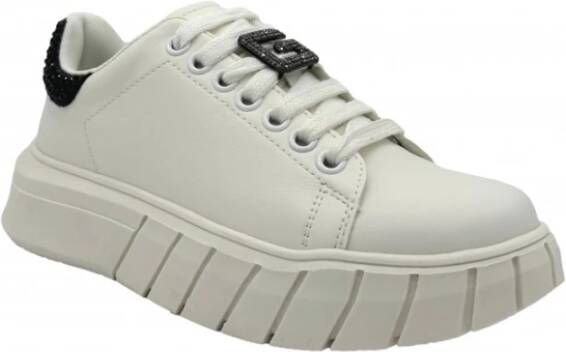 Gaëlle Paris Witte Leren Sneakers White Dames