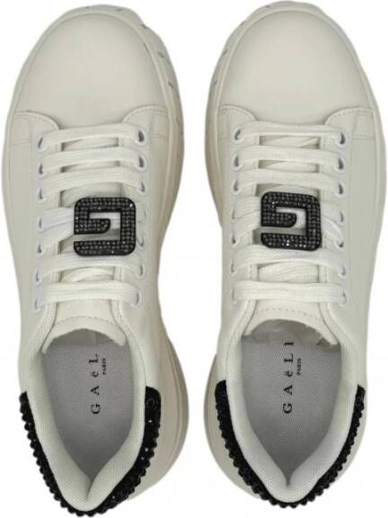 Gaëlle Paris Witte Leren Sneakers White Dames