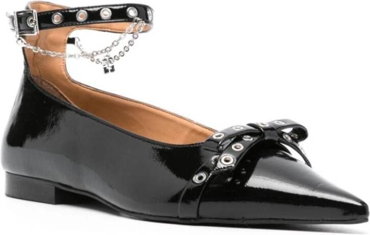 Ganni Ballerina Schoenen Black Dames