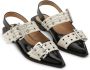 Ganni Ballerina Schoenen in Zwart en Wit White Dames - Thumbnail 2