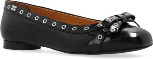 Ganni Ballerina's met strik Black Dames