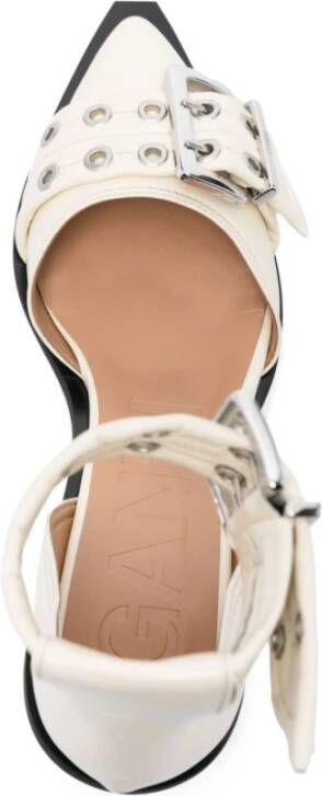 Ganni Bianco Pumps voor Vrouwen Beige Dames