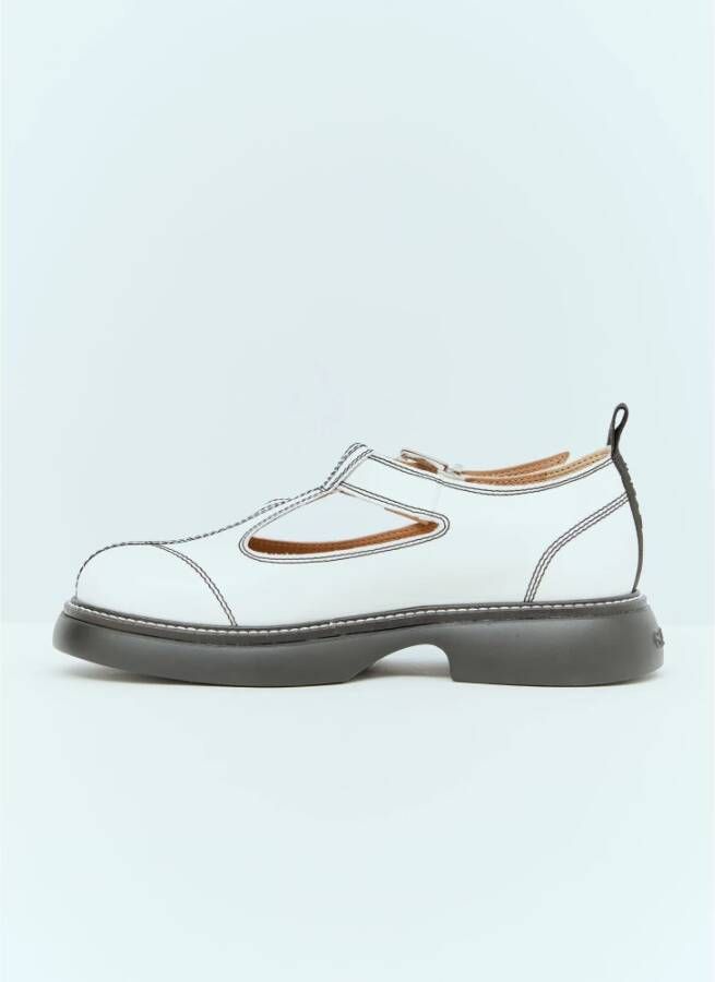 Ganni Casual Mary Jane Schoenen White Dames