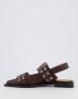 Ganni Chunky Buckle Ballerina Schoenen Brown Dames - Thumbnail 2