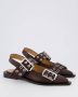 Ganni Chunky Buckle Ballerina Schoenen Brown Dames - Thumbnail 4