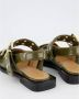 Ganni Chunky Buckle Ballerina Schoenen Green Dames - Thumbnail 10