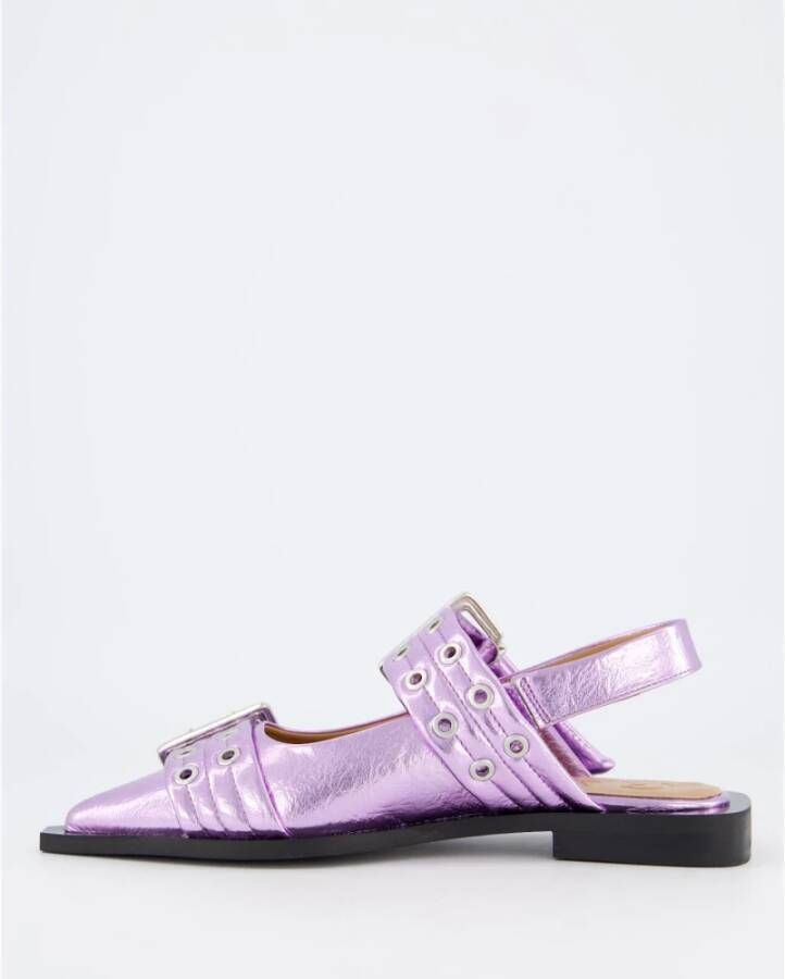 Ganni Chunky Buckle Ballerina Schoenen Pink Dames