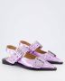 Ganni Chunky Buckle Ballerina Schoenen Pink Dames - Thumbnail 4