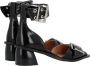 Ganni Chunky Buckle Open Cut Vegan Leren Pumps Black Dames - Thumbnail 4