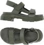 Ganni Chunky Rubber Sandalen met Velcro Sluiting Green Dames - Thumbnail 6