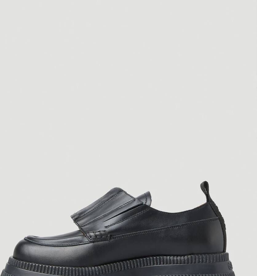 Ganni Creeper Schoenen met Ronde Neus Black Dames